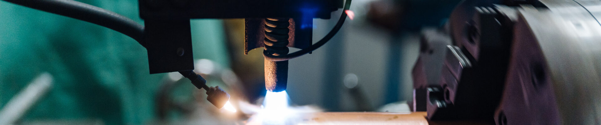 Closeup of a welding machine