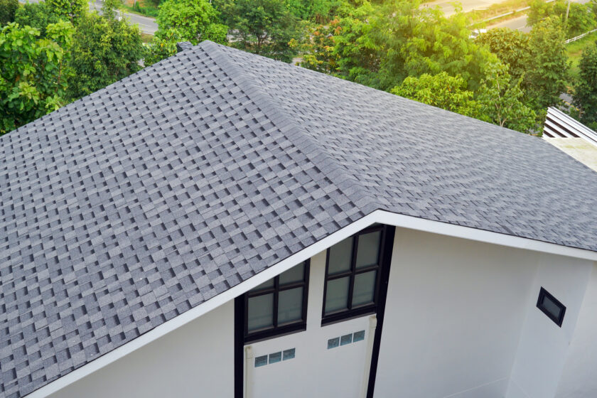 A roof of a home.