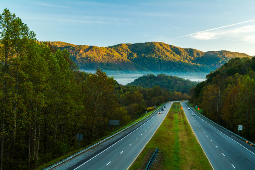 View from a bridge in Big Stone Gap, Virginia
