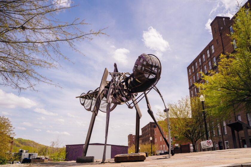 Outdoor metal sculpture